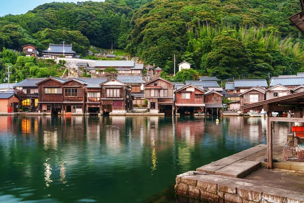 Kyoto Japan Mit Funaya Bootshäusern Der Ine Bay — Stockfoto
