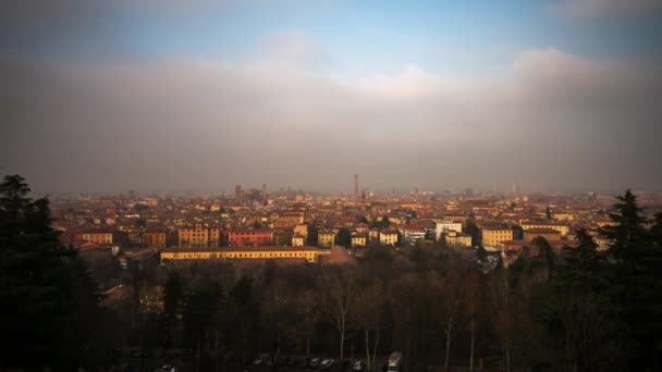 Bologna Italien Tid Förfaller Skymningen — Stockvideo