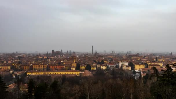 Bologna Italy Dusk Till Night — Stock Video