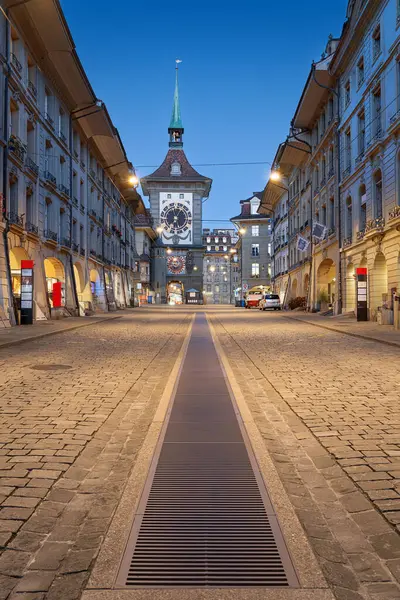 Berno Szwajcaria Wieżą Zegarową Zytglogge Świcie — Zdjęcie stockowe