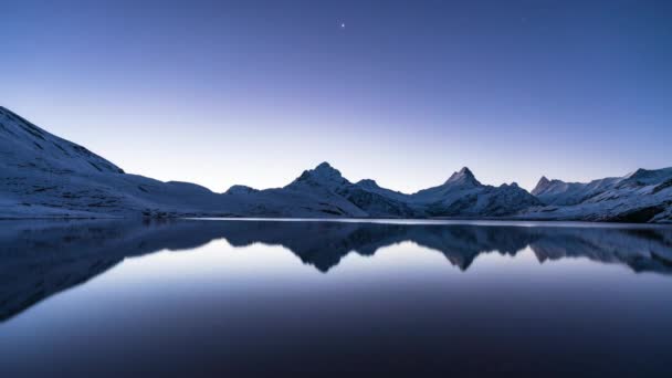 Bachalpsee Gölü Sviçre Kar Yağışından Sonra — Stok video