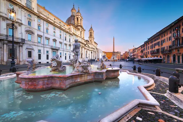 Piazza Navona Rome Italy Dawn — Stock Photo, Image