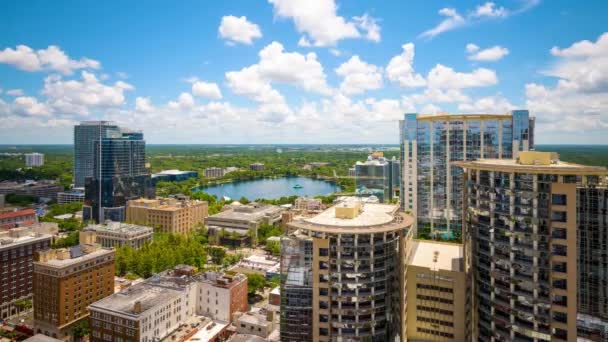 Upływ Czasu Panoramę Centrum Miasta Orlando Florida Stany Zjednoczone Ameryki — Wideo stockowe
