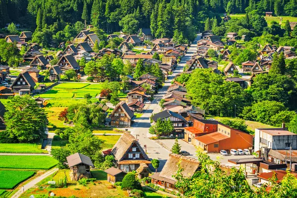 Shirakawa Japonsko Ogimachi Během Letní Sezóny — Stock fotografie