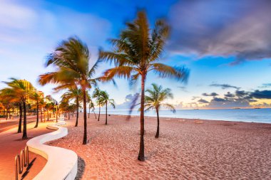 Fort Lauderdale Beach, Florida, USA at dawn. clipart