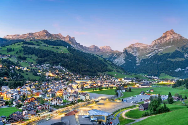 Engelberg Switzerland Alps Twilight — Stock Photo, Image