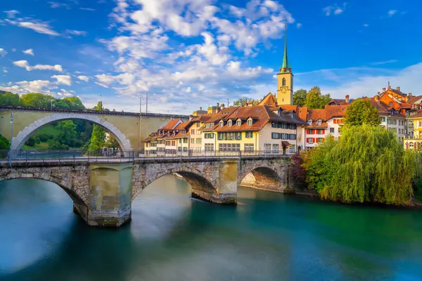 Bern Switzerland Aare River Early Morning — Stock Photo, Image