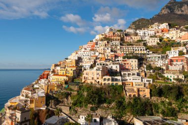 Positano, İtalya Öğleden sonra Amalfi Sahili boyunca.