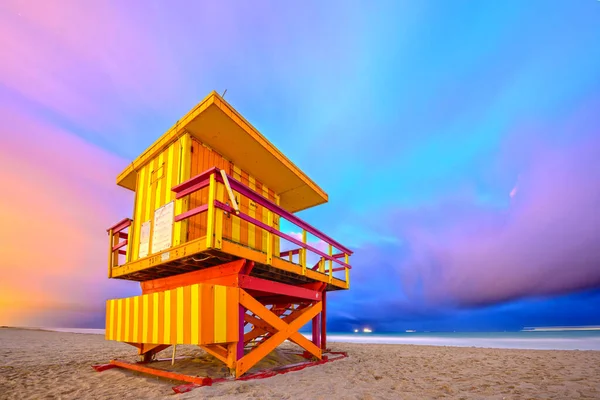 South Beach Miami Florida Usa Lifeguard Post Twilight — Stock Photo, Image