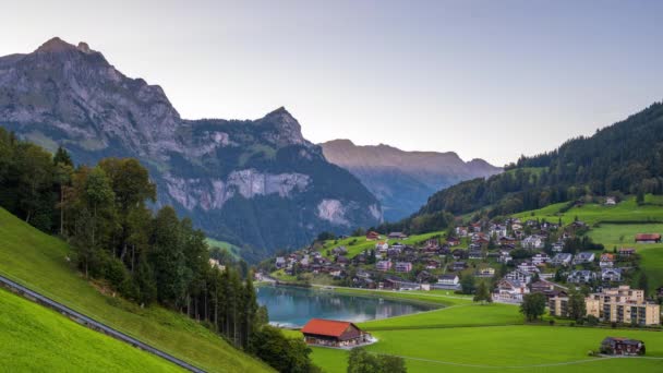 Engelberg Elveția Alpi Amurg — Videoclip de stoc