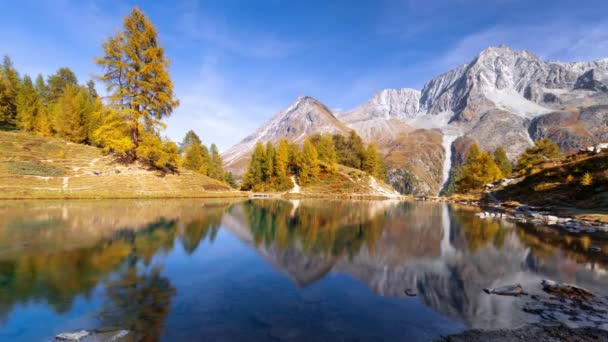 Lac Bleu Arolla Suisse Fond Val Hrens — Video