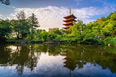 Kyoto, Japonya Amanohashidate 'deki Nariai Tapınağı' nda..