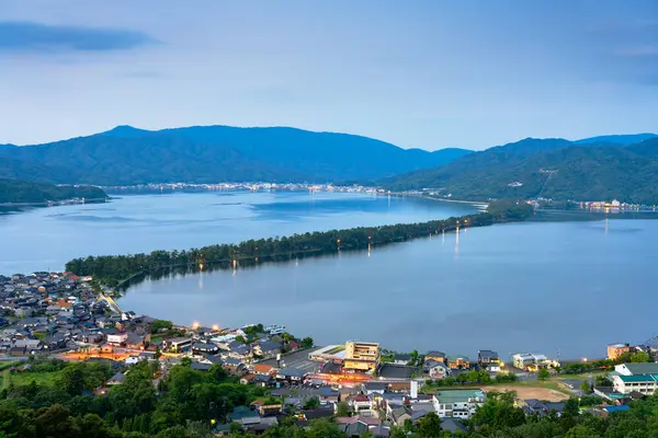 Аманоашидате Кіото Японія Видом Піщаник Блакитну Годину Ліцензійні Стокові Зображення