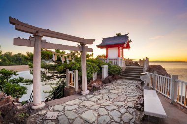 Kochi, Japan at Watatsumi Shrine (Dragon King Palace) in the morning. clipart