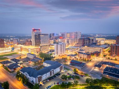 Rochester, Minnesota, ABD şehir merkezi şafak vakti.