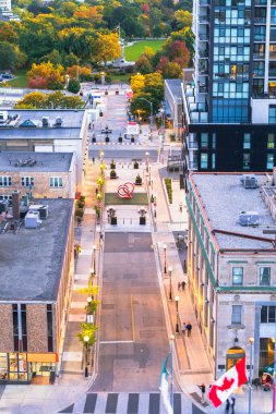 Kitchener, Ontario, Canada cityscape at twilight. clipart