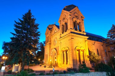 Santa Fe, New Mexico, ABD 'deki Assisi St. Francis Katedrali..