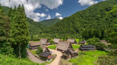 Suganuma Köyü, Toyama, Japonya Uzak Gokayama Bölgesi.