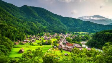 Ogimachi, Shirakawa, Japonya Öğleden sonra.