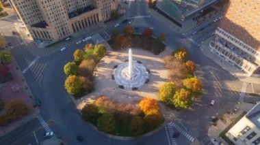Buffalo, New York, ABD Niagara Meydanı 'nda sonbahar sezonu.
