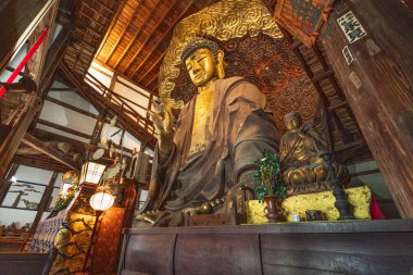 GIFU, JAPAN - JULY 7, 2023: The Gifu Great Buddha located in Shoho-ji Temple. clipart