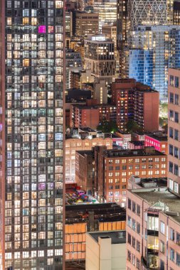 Toronto, Kanada şehir merkezi geceleri.