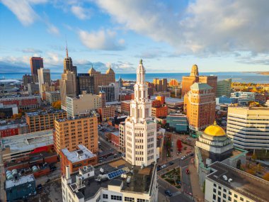 Buffalo, New York, ABD şehir merkezi silüeti.