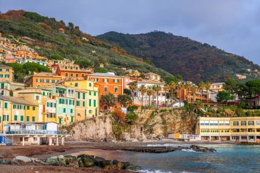 Bogliasco, Ceneviz, İtalya Akdeniz 'de ufuk çizgisi.