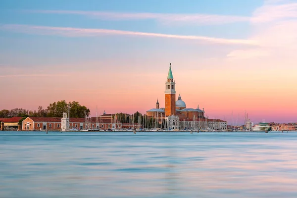 San Giorgio Maggiore Island Sunrise Venice Lagoon Italy — Stock Photo, Image