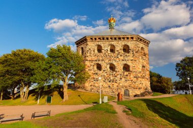 Redoubt Skansen Kronan, Crown Sconce, on Risasberget hill in Haga district of Gothenburg, Sweden clipart