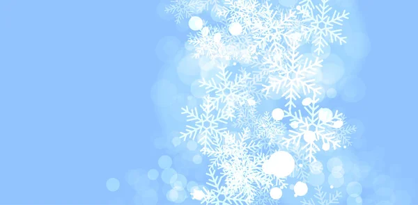 Modello Invernale Fiocchi Neve Sfondo Natale Disegno Neve Illustrazione Vettoriale — Vettoriale Stock