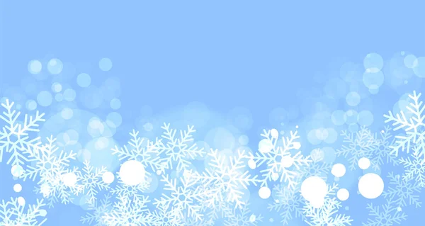 Modello Invernale Fiocchi Neve Sfondo Natale Disegno Neve Illustrazione Vettoriale — Vettoriale Stock