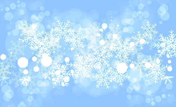 Patrón Invierno Copos Nieve Navidad Fondo Diseño Nieve Ilustración Vectores — Vector de stock