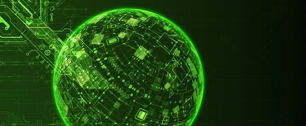 球体テーマベクトルイラスト デジタル技術の背景 — ストックベクタ