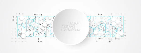 Fondo Abstracto Tecnología Horizontal Concepto Comunicación Trasfondo Futurista Innovación Digital — Vector de stock