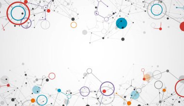 Bilim ve teknoloji sunumu için şablon. Pleksus biçimi arkaplanı.