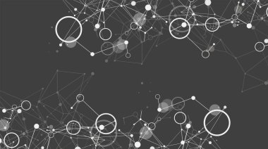 Bilim ve teknoloji sunumu için şablon. Pleksus biçimi arkaplanı.