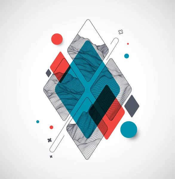Science Technologie Moderne Fond Abstrait Illustration Surface Tache Fil Métallique — Image vectorielle