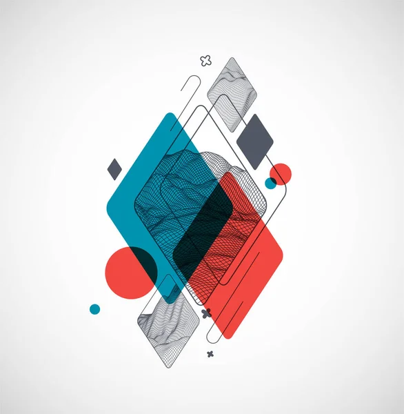 Science Technologie Moderne Fond Abstrait Illustration Surface Tache Fil Métallique — Image vectorielle