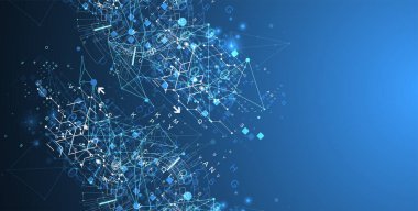 Pleksus etkisi olan soyut teknoloji konsepti. Vektör illüstrasyonu.