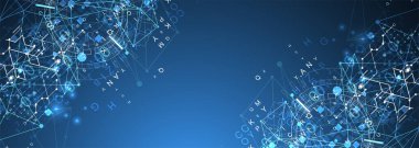 Pleksus etkisi olan soyut teknoloji konsepti. Vektör illüstrasyonu.