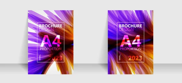 A4版ビジネスデザインのパンフレットテンプレートチラシ背景 — ストックベクタ
