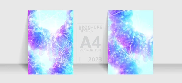 A4版ビジネスデザインのパンフレットテンプレートチラシ背景 — ストックベクタ