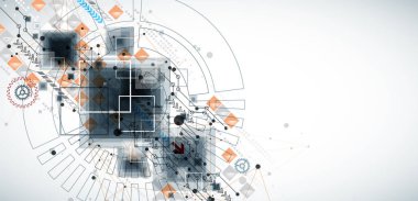 Bilim ve teknoloji sunumu için şablon. Pleksus biçimi arkaplanı.