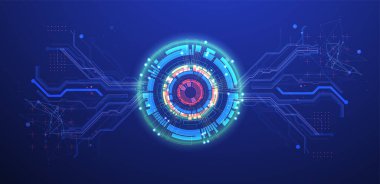 Soyut teknoloji devre kartı. İletişim konsepti. Vektör