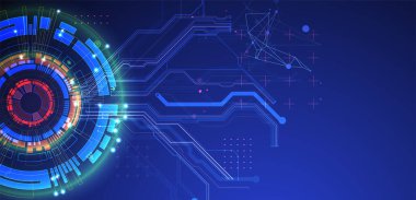 Soyut teknoloji devre kartı. İletişim konsepti. Vektör