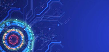 Soyut teknoloji devre kartı. İletişim konsepti. Vektör