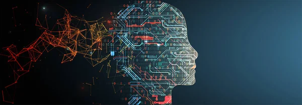 Koncepcja Sztucznej Inteligencji Splotu Kreatywna Koncepcja Mózgu Ilustracja Nauki Wektorowej — Wektor stockowy