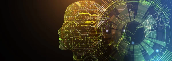 Plexo Concepto Inteligencia Artificial Concepto Cerebro Creativo Ilustración Ciencia Vectorial — Vector de stock