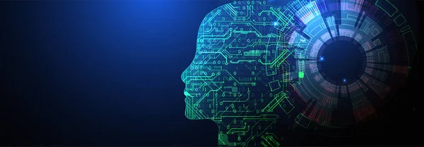 Conceito Inteligência Artificial Plexo Concepção Criativa Cérebro Ilustração Ciência Vetorial — Vetor de Stock